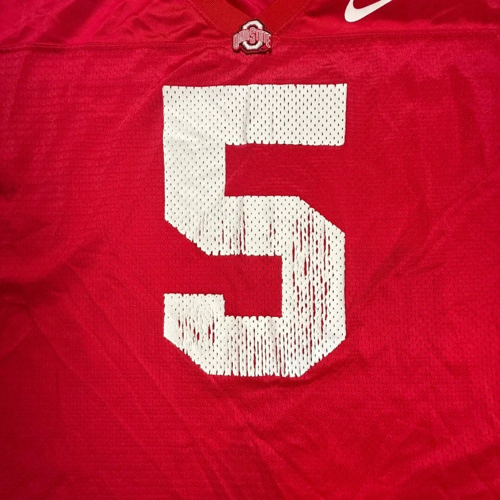 Nike Team Ohio State Buckeyes #5 Football Jersey Red Mens XL FA99-PRX - Picture 4 of 9